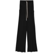 Rick Owens Svarta Elastiska Dragsko Midjbyxor Black, Dam