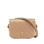 Chanel Vintage Pre-owned Laeder crossbodyvskor Brown, Dam