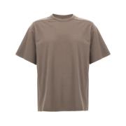 Rick Owens Taupe Brun Rund Hals T-shirt Gray, Herr