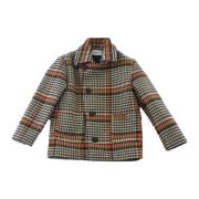 Trussardi Rutig Långrock med Fyra Knappar Multicolor, Unisex