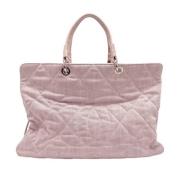 Chanel Vintage Pre-owned Canvas handvskor Pink, Dam