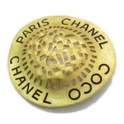 Chanel Vintage Pre-owned Tyg broscher Yellow, Dam