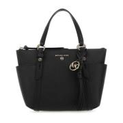 Michael Kors Elegant Svart Läderhandväska Black, Dam