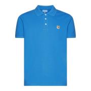 Maison Kitsuné Casual Polo Shirt Blue, Herr