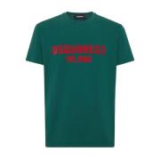 Dsquared2 Grön Logo Print Crew Neck T-shirt Green, Herr