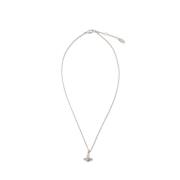 Vivienne Westwood Orb Hänge Halsband - Silver Mässing Gray, Dam