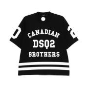 Dsquared2 Svart Crew Neck T-shirt Black, Dam