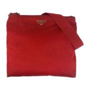 Prada Vintage Pre-owned Canvas crossbodyvskor Red, Dam