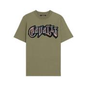 Roberto Cavalli Bomull Logo Print T-shirt Green, Herr