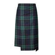 Setchu Tartan Midi Kjol Multicolor, Dam