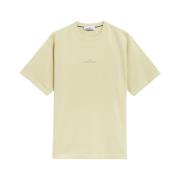 Stone Island Faded Logo T-shirt i Pistachio Green, Herr