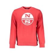 North Sails Borstad Sweatshirt med Tryckt Logotyp Red, Herr