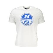 North Sails Bomull T-shirt med tryckt logotyp White, Herr