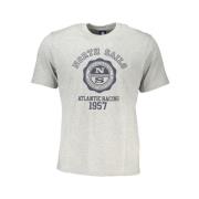 North Sails Tryck Logo Bomull T-shirt Gray, Herr