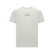 Maison Margiela Monogram Ribbad Bomull T-shirt White, Herr