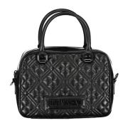 Love Moschino Svart handväska med justerbar rem och dragkedja Black, D...