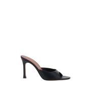 Amina Muaddi Geometriska tofflor sandaler med stiletthäl Black, Dam