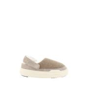 Moon Boot Shearling Slingback Sandaler Beige, Dam