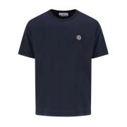 Stone Island Navy Blue Chest Logo T-shirt Blue, Herr