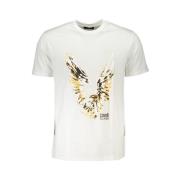 Cavalli Class Tryckt bomullst-shirt, normal passform, rund hals White,...