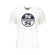 North Sails Tryckt Logotyp Bomull T-shirt White, Herr