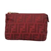 Fendi Vintage Pre-owned Canvas kuvertvskor Red, Dam