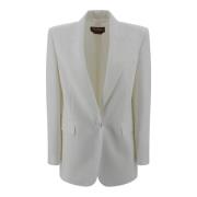 Max Mara Studio Modern Vit Cady Blazer Jacka White, Dam