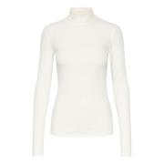 Gestuz Rollagz Rollneck Turtleneck White, Dam