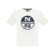 North Sails Vit Bomull T-shirt White, Herr