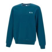 Sun68 Herr Bomull Crew Neck Sweatshirt Blue, Herr