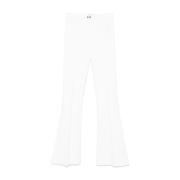 Elisabetta Franchi Vita Byxor med Guldtonad Logotyp White, Dam