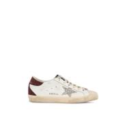 Golden Goose Glittrande Superstar Läder Sneakers White, Dam