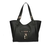 Love Moschino Svart PU-väska - Stilfull modell Black, Dam