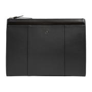 Piquadro Svart läder iPad mini clutch Black, Dam