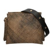 Borbonese Multifärgad Oyster Tri-fold Crossbody Väska Brown, Dam