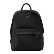 Emporio Armani Modern Nylon Ryggsäck med Metalllogo Black, Unisex