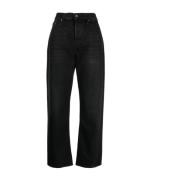 TotêMe Stiliga Twisted Seam Denim Jeans Black, Dam