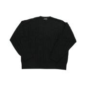 Emporio Armani Stilig Pullover Tröja för Män Black, Herr