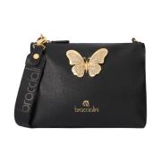 Braccialini Fjäril Clutch Väska i Polysilk Black, Dam