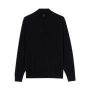 Brooks Brothers Merino Ull Cardigan med Full Zip Black, Herr