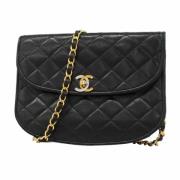 Chanel Vintage Pre-owned Laeder axelremsvskor Black, Dam