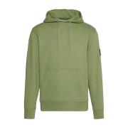 Calvin Klein Jeans Terry Hoodie med Kangaroo Ficka Green, Herr