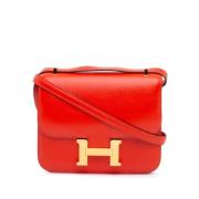 Hermès Vintage Pre-owned Laeder crossbodyvskor Red, Dam