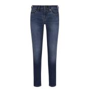 7 For All Mankind Blå Denim Damjeans Blue, Dam