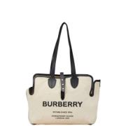 Burberry Vintage Pre-owned Canvas totevskor Beige, Dam