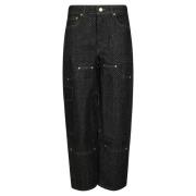 Ganni Denim Carpenter Jeans Black, Dam