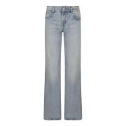 7 For All Mankind Blå Byxor Höj Stil Must-Have Blue, Dam