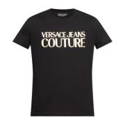 Versace Jeans Couture T-shirt med tryckt logotyp Black, Herr