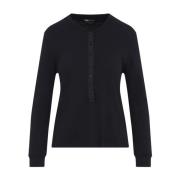 Tom Ford Svart T-shirt med silke-bomullsblandning Black, Dam