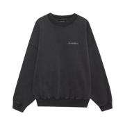 Anine Bing Jaci Lyrics Oversized Sweatshirt Black, Dam